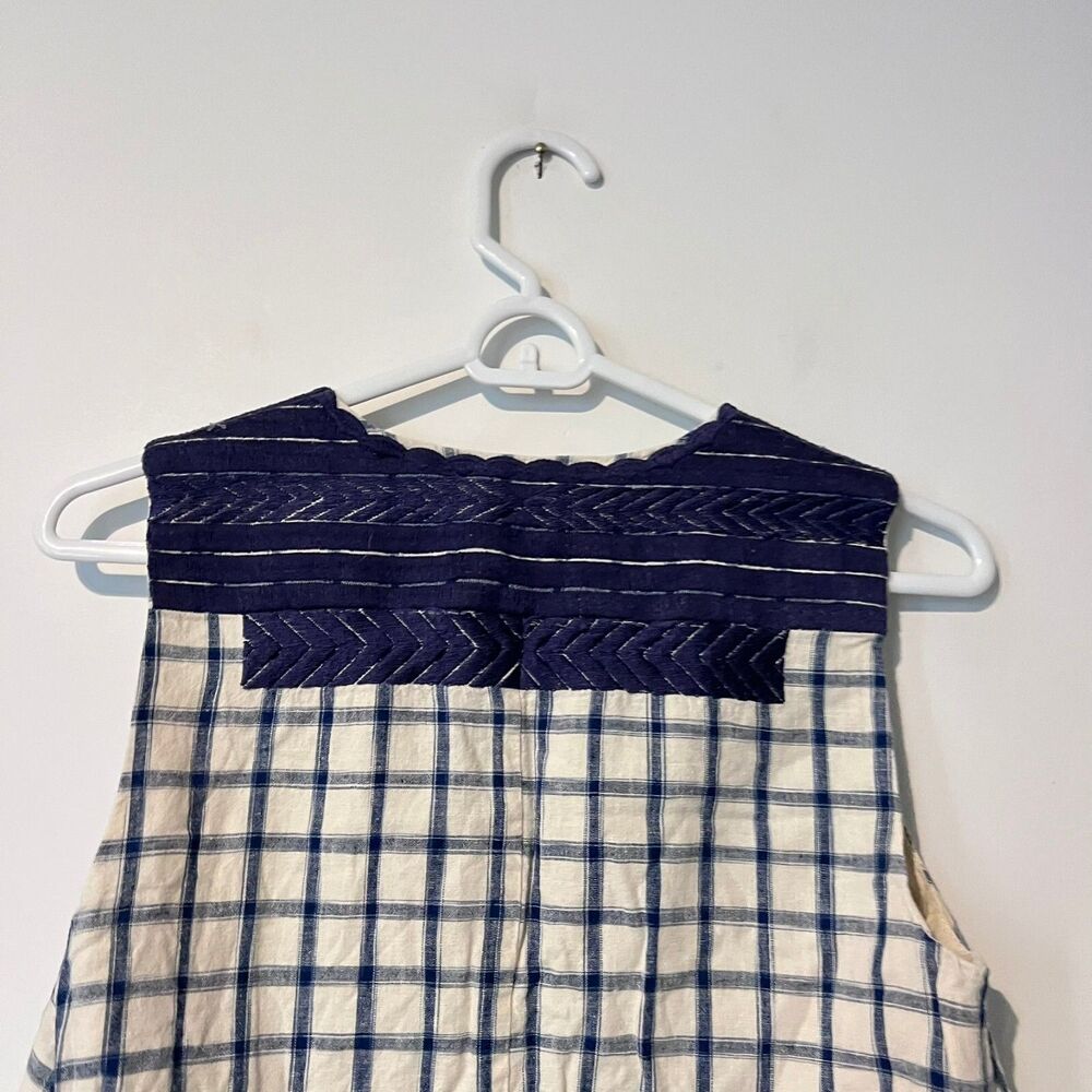 Madewell Womens Dress Size S Multicolor Check Sunray Linen Blend Sleeveless - Picture 7 of 8